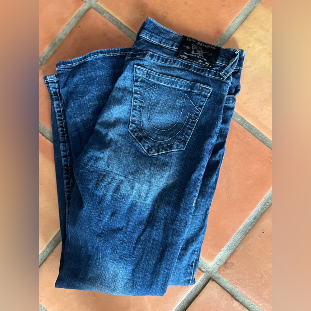 True Religion Ricky relaxed straight jeans size 36